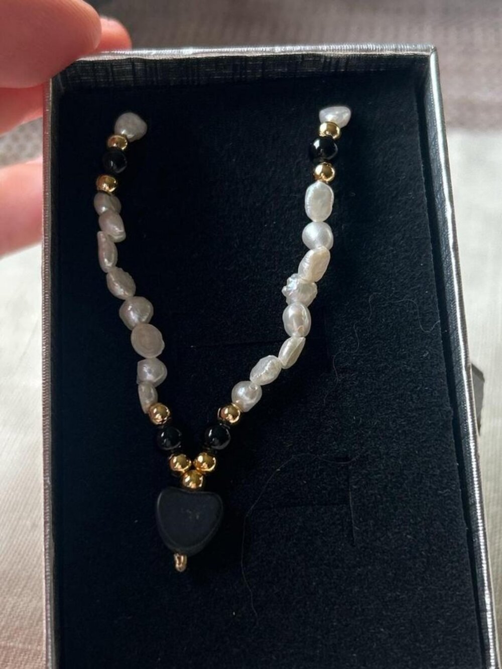 Black and White Beaded Bracelet Costume Jewelry